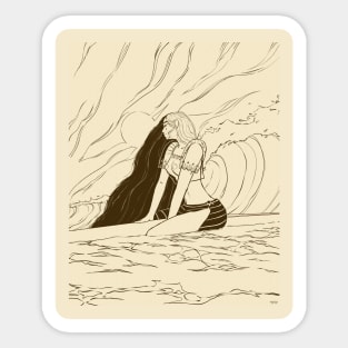 Surfer Girl Calm // Filipiniana Sketch Sticker